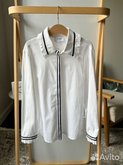 Хлопковая белая блуза Aletta, 140