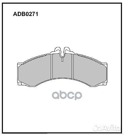 Колодки тормозные дисковые перед ADB0271 AL