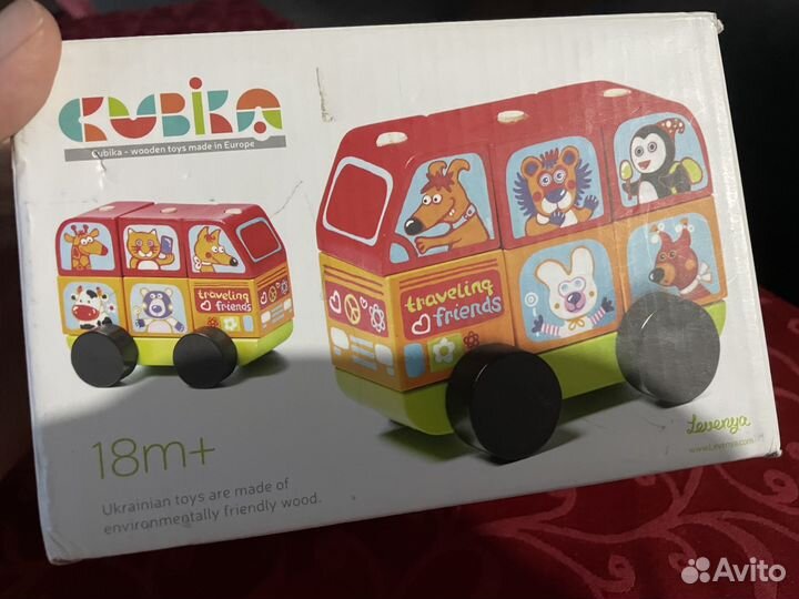 Автобус/ машинка. Деревянная игрушка-конструтор