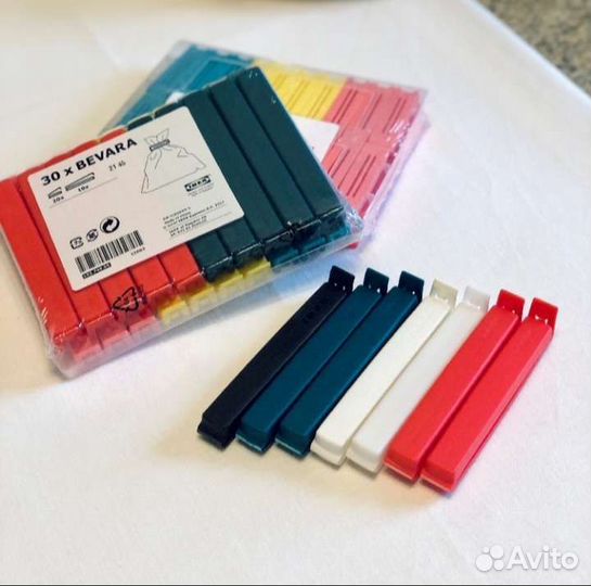 Зажимы для пакетов Икеа Бевара 30шт