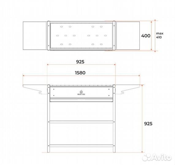 Гриль мангал Gratar PO 3000 с зольником