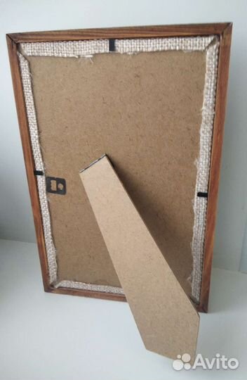 Панно в деревянной рамке. Подснежник