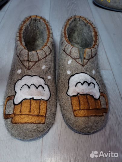 Тапочки мужские из натуральной шерсти