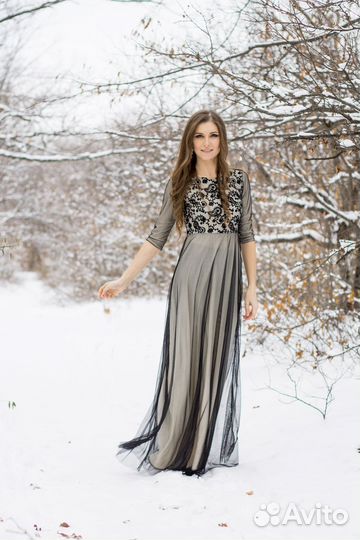 Вечернее платье в пол 44 (S)