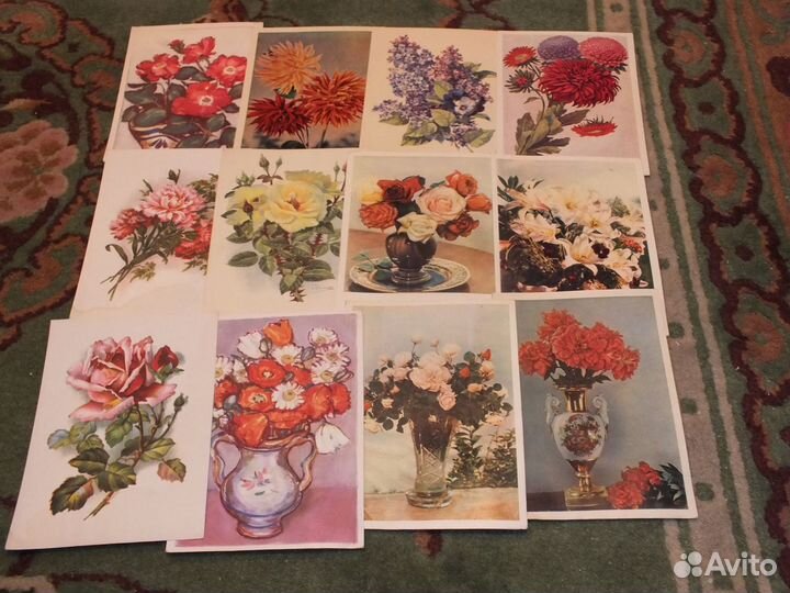 Небольшая коллекция открыток Цветы