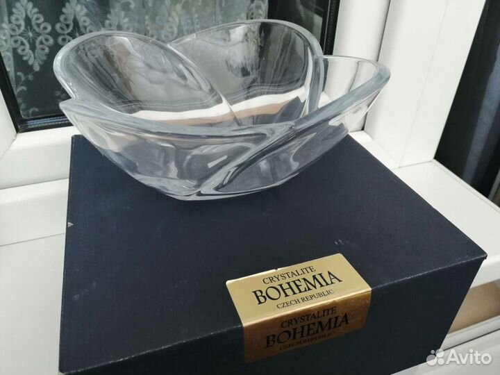 Ваза хрусталь для фруктов Салатник Bohemia