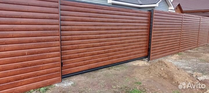 Ворота откатные металлические прочные