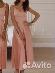 Вечернее атласное платье xs