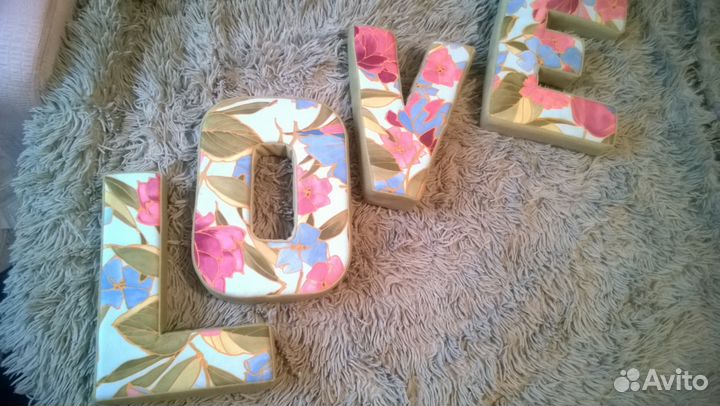 Декоративные буквы для фотосессии