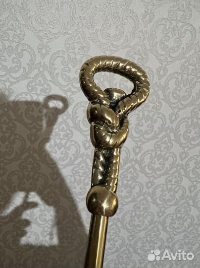 Рожок для обуви из латуни