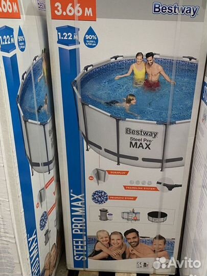 Каркасный бассейн 366х122 см комплект новые