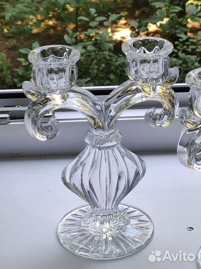 Подсвечник канделябр хрустальный