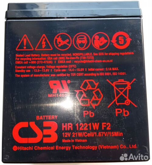 Аккумулятор для ибп CSB HR 1221W F2