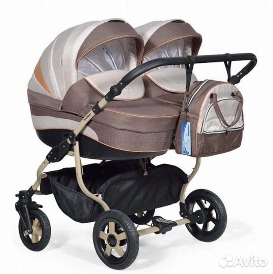Коляска для двойни indigo duo 18