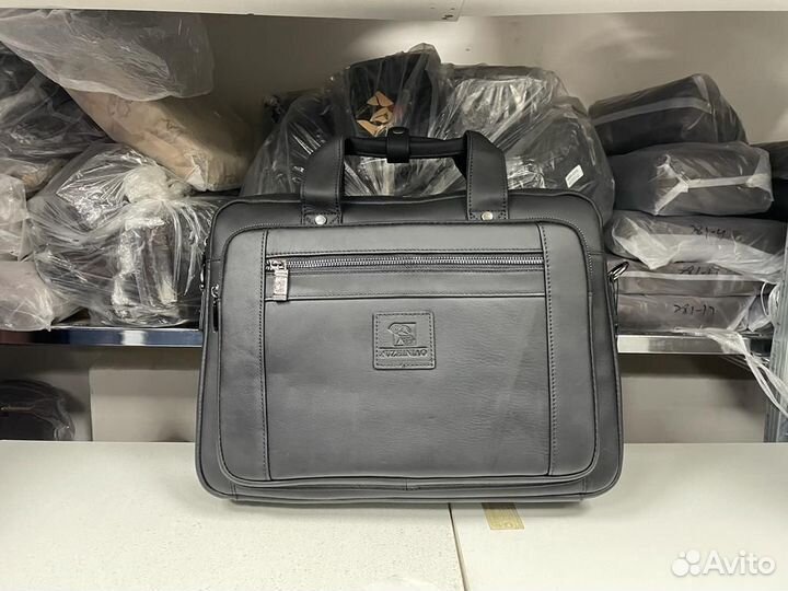 Сумка портфель мужской кожаный