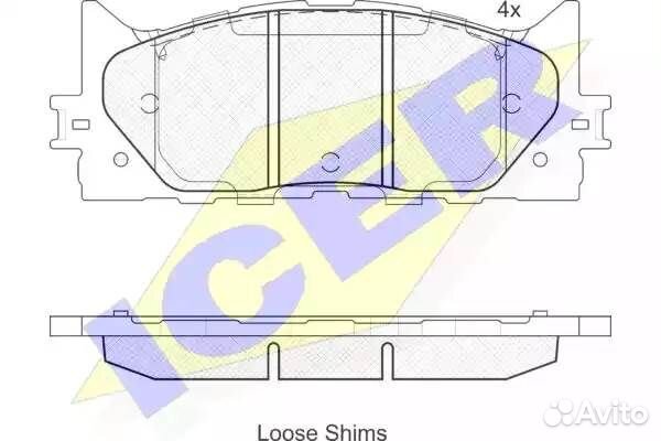 Колодки торм.пер. Lexus ES 3.5 (06)