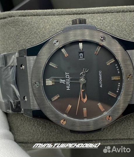 Часы мужские черные механика с автоподзаводом