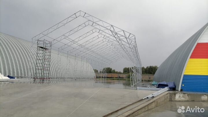 Каркас ангара Технотент 18х40 м. с двускатной крыш