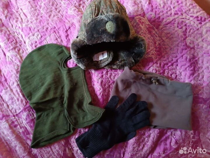 Балаклава шапка, шарф, перчатки