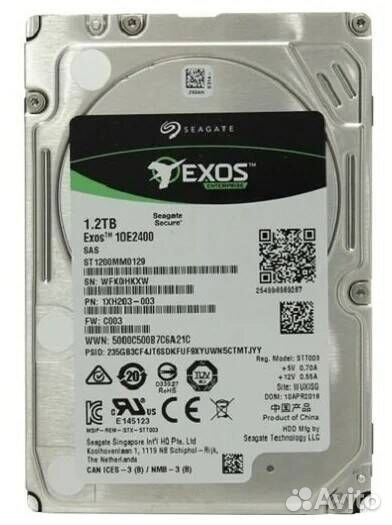 HDD Seagate ST1200MM0009 1,2Tb SAS 10K 2,5