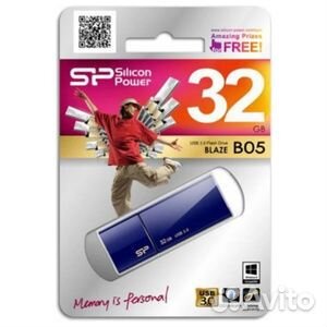Флешка Silicon Power Blaze B05 32GB, синий