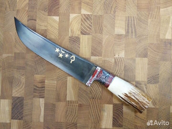 Пчак узбекский нож, рог оленя