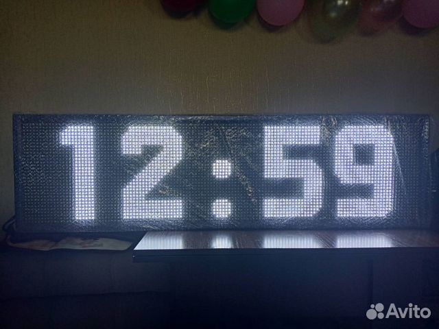 Часы электронные уличные, с датчиком температуры