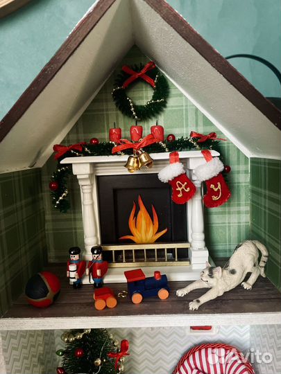 Домик кукольный новогодний румбокс