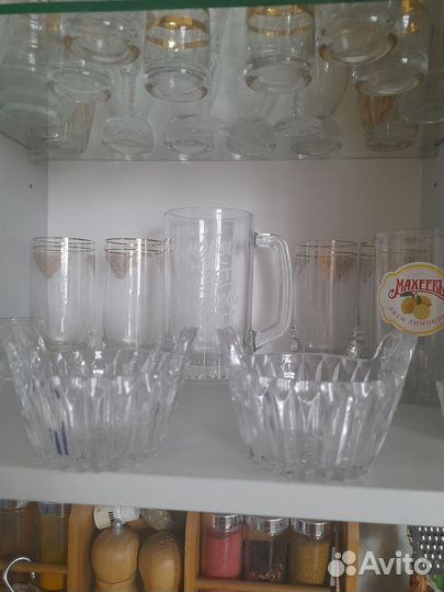 Фужеры чехия и вазочки и хрусталь СССР
