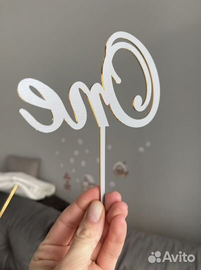 Топпер в торт ONE
