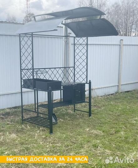 Мангал с печью