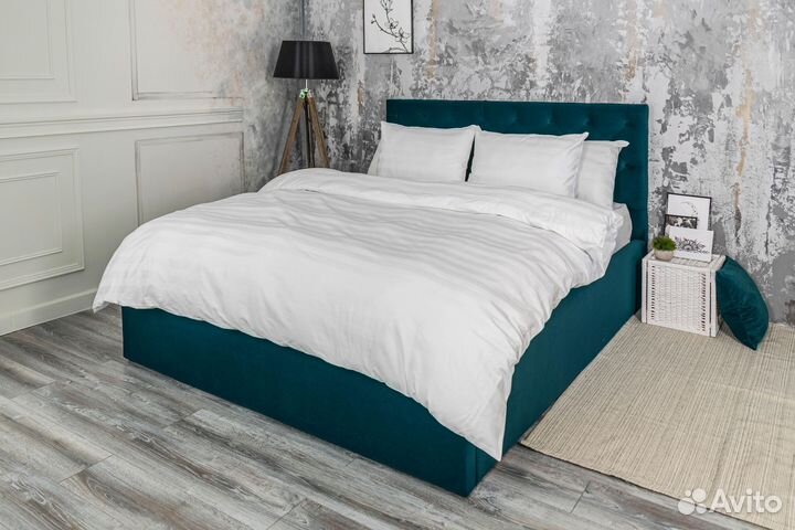 Кровать двуспальная 160х200 барокко велюр