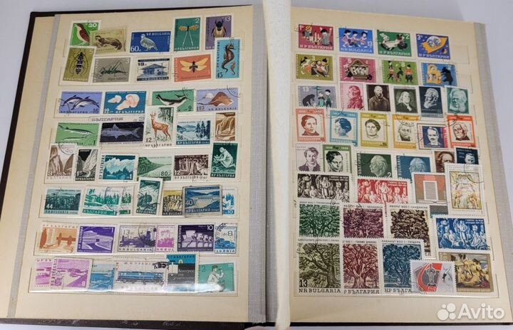 Альбом с марками марки 700 шт кляссер 10 листов