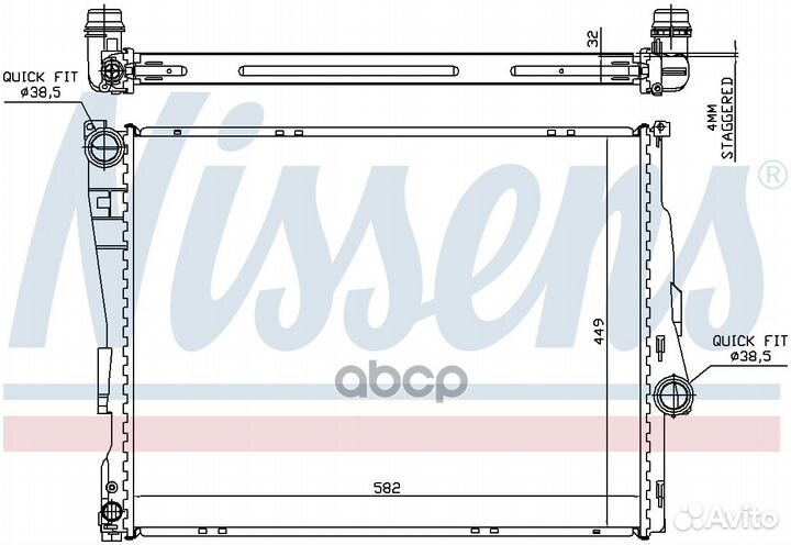 NS60782A радиатор системы охлаждения BMW E46 2