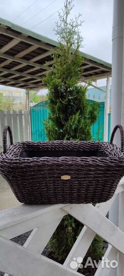 Дровница из искусственного ротанга