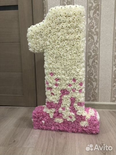 Мишка из роз 65 см