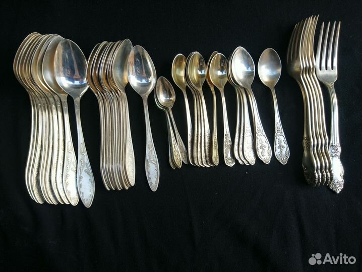 Мельхиор столовые ложки вилки