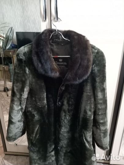 Шуба мутоновая с норкой