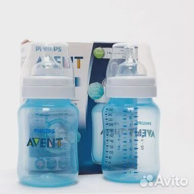 Бутылочки Philips набор 2 штуки, 260 мл, голубые
