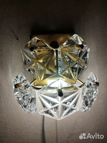 Хрустальное бра Искра СССР