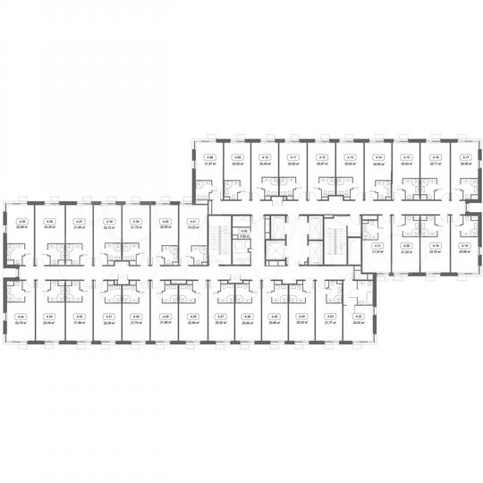 Апартаменты-студия, 21,2 м², 20/21 эт.