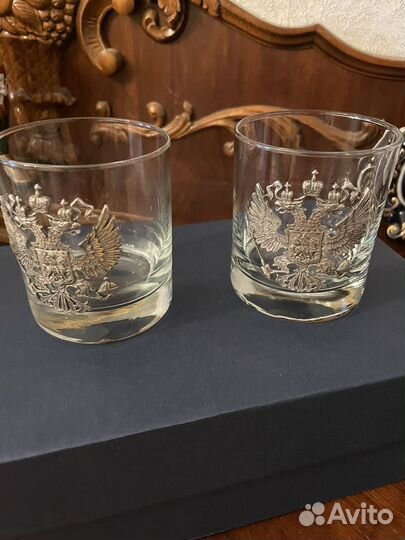 Стаканы для виски с гербом России