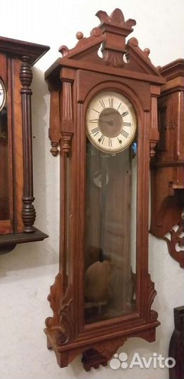 Старинные американские настенные антикварные часы