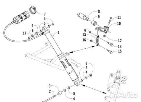 Стойка стабилизатора снегохода Arctic Cat 1603-414