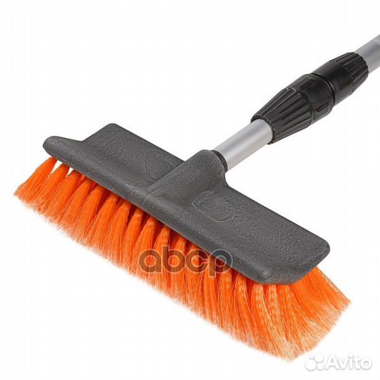 Швабра с насадкой для шланга, щеткой 25см