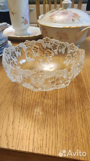 Ваза для фруктов хрусталь