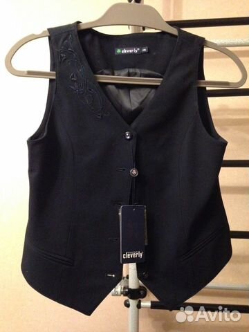 Жилетка темно-синяя для девочки 146 Cleverly новая