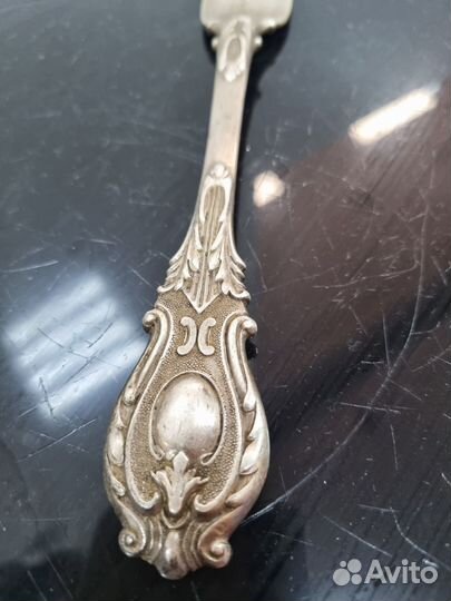 1859 год Столовая вилка, серебро 84 пробы, 21 см