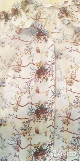 Блузка для девочки 4-6 лет с совами