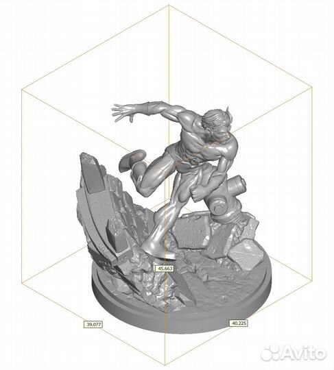 Ртуть(Quicksilver X-Men Миниатюра в масштабе 40мм